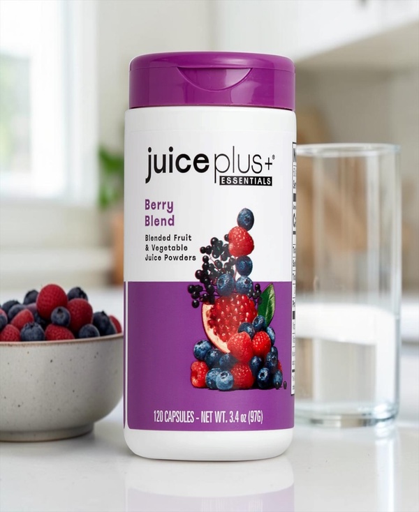Berry Blend Capsules 2 seconds + 2 capsules = the power of 11 different berries, grapes, and plant-based vitamins. The result? Vibrant skin. Bursting with polyphenols, our Berry Blend is an antioxidant-rich daily ritual that supports skin health, helping you to glow inside and out. It’s the perfect complement to our Fruit, Vegetable, and Omega Blend capsules to upgrade your wellness routine. Supports immune function Antioxidant protection Supports skin health Supports dental health